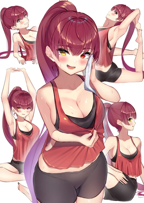 エクササイズマリン船長は筋肉痛に悩まさせることをまだ知らない💪⚡🏴‍☠️ 