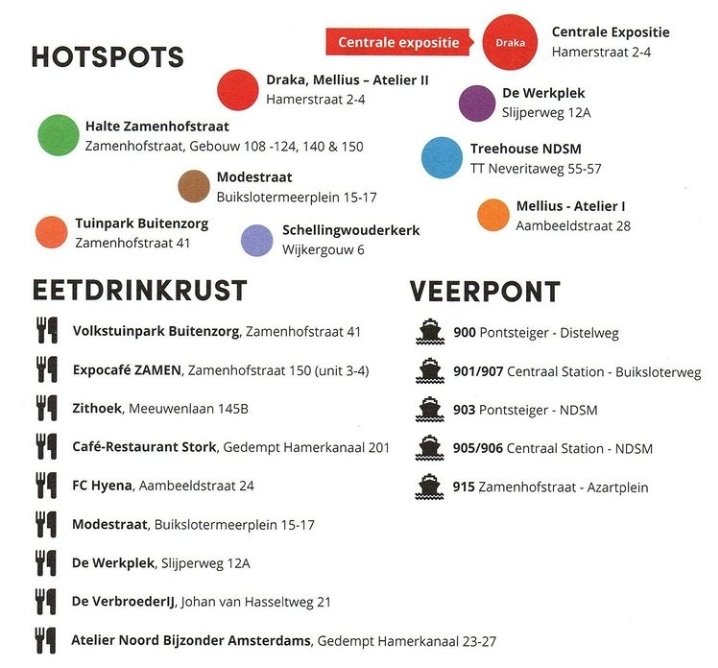 Dit weekeinde (2/3 okt) 12:00-18:00: Open Ateliers Amsterdam Noord.
De grootste kunstmanifestatie van Amsterdam: 115 kunstenaar, 50 locaties, 9 hotspots.
Mis het niet!  openateliersnoord.nl

Zegt (tweet, post, like, share) het voort, en komt allen! 

#openateliersnoord