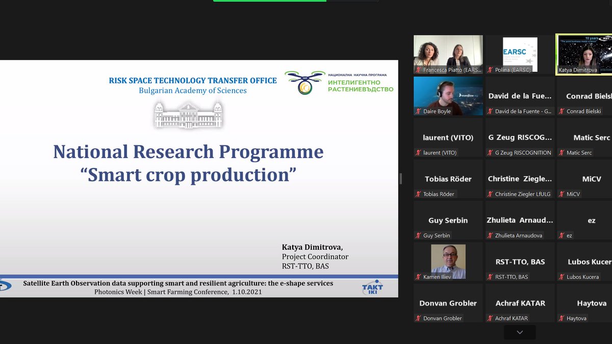 earsc's tweet photo. 👏Thanks to all the participants of today's @eshape_eu workshop "Satellite #EarthObservation data supporting smart and resilient #agriculture: the #eshape services".🌱🛰️ 

Stay tuned for the workshop feedback survey!🗒️ https://t.co/RNwWZFRb25