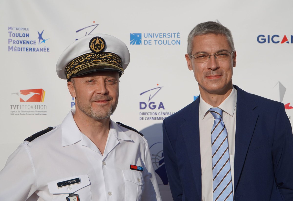 DGA's tweet photo. Hier se tenait à #Toulon l’Opération i-Naval, organisée par DGA Techniques navales et  @univtoulon. L' objectif ➡️ faire découvrir les dernières innovations technologiques navales à l’écosystème de #défense.

La suite ici ➡️https://t.co/5PFotVFQq7

#NotreDéfense https://t.co/Sgs1IfGzt6