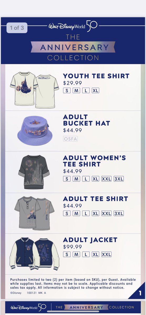 WDWNT's tweet image. Here’s the merchandise being released today at Magic Kingdom for the 50th anniversary of #WaltDisneyWorld