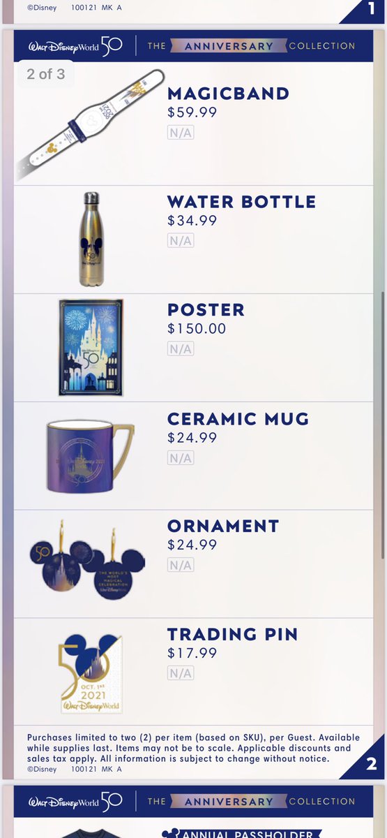 WDWNT's tweet image. Here’s the merchandise being released today at Magic Kingdom for the 50th anniversary of #WaltDisneyWorld
