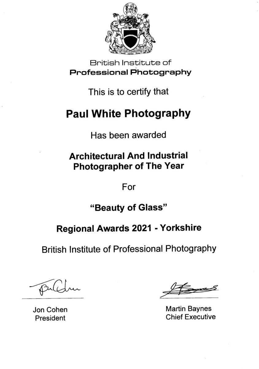 Congratulations to <a href="/paulwphoto/">Paul White</a> who has won Architectural and Industrial Photographer of the year in the Yorkshire region at the 2021 British Institute of Professional Photography Awards!

"Beauty of Glass" was taken of our glass extension project in Huddersfield.