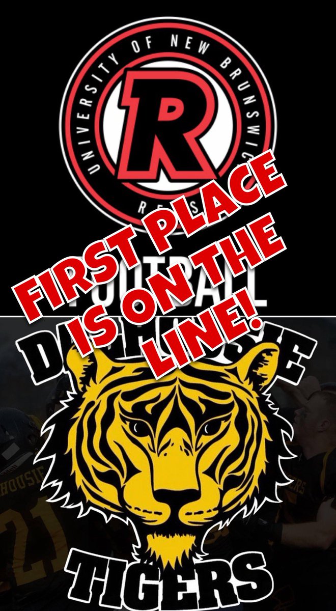 Come in out and support your UNB Red Bombers as they play Dalhousie Tigers Sat, Oct 2 @ 7pm Scotiapark South #GoReds #Striveforfive