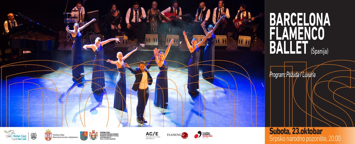 NOMUS 2021
Subota, 23. oktobar
Srpsko narodno pozorište
20:00
BARCELONA FLAMENCO BALLET  (Španija)
P r o g r a m: 
"Požuda / Luxurîa"