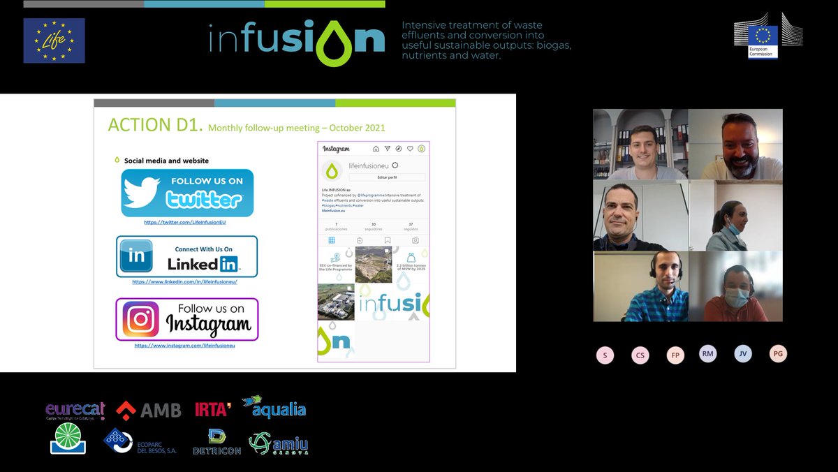 LifeInfusionEU's tweet photo. Today's follow-up meeting!๐ป
Do you know we have Instagram account?
Get into #lifeinfusion through our posts &stories!
๐https://t.co/FEYT82d4lr
#INFUSIONteam #Innovation #Waste2resources #CircularEconomy #Lifeproject https://t.co/zbkGTsaOiK