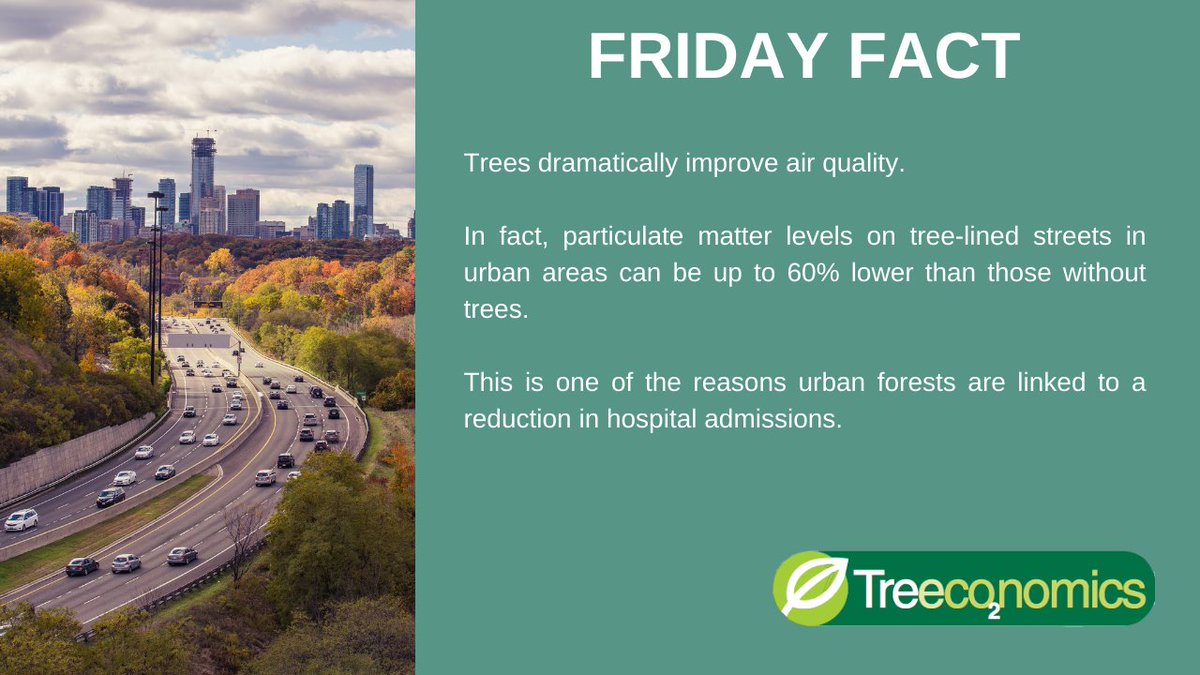 Treeconomics's tweet image. #FridayFact #AirQuality #TreesForOurPlanet