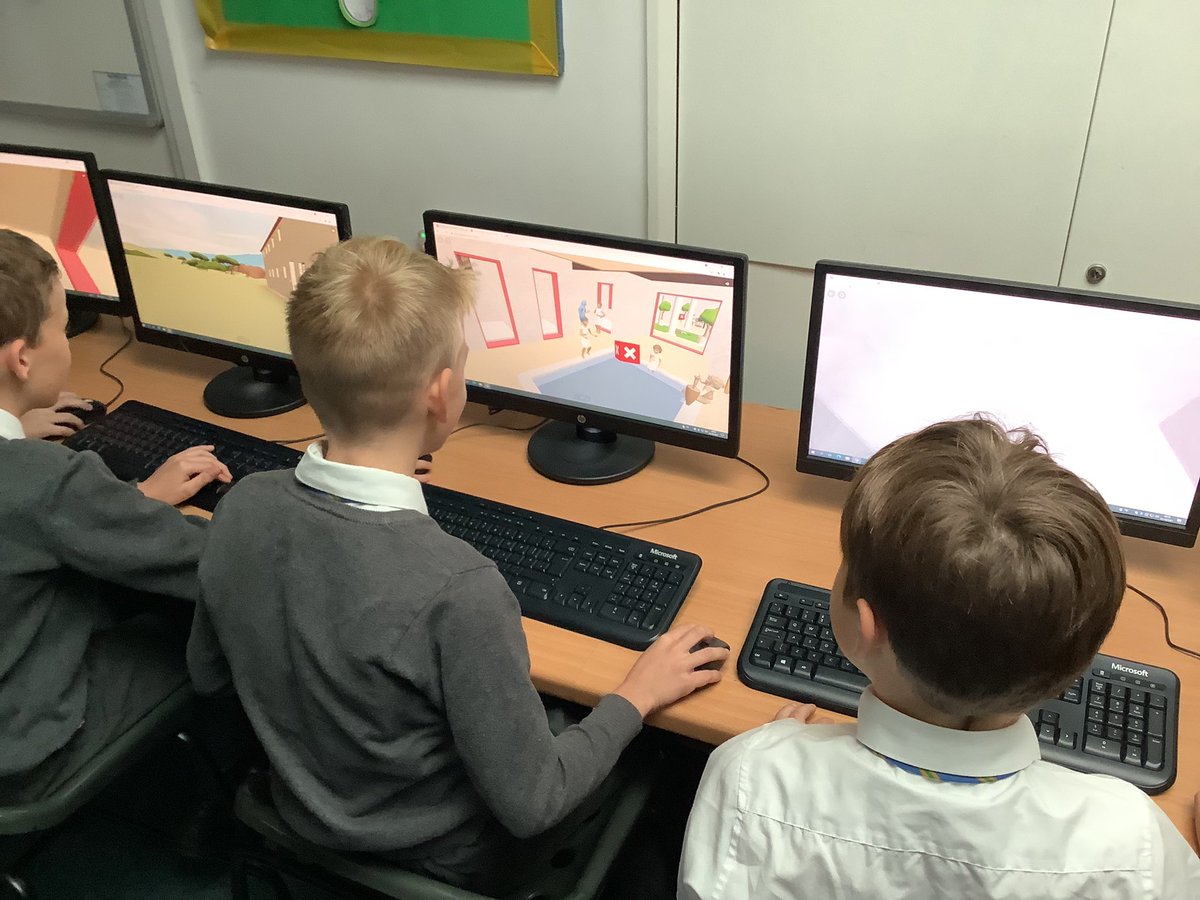 StBridgetsCofE's tweet photo. C9 in year 5 had an amazing morning using virtual reality software to create and explore their own Ancient Greece world #virtualreality #hiimpact https://t.co/NqdRwXim5Z