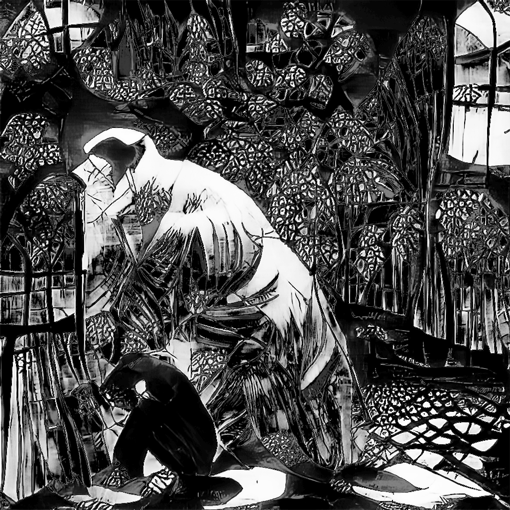 fortuna-washed-out-and-wasted

This was an interesting one. I started the A.I. with a piece by  the very talented Aubrey Beardsley, then did some post to make it look like an ink drawing or print that's been washed out. 

#AIart  #digitalart #vqgan #artnouveau #contemporaryart