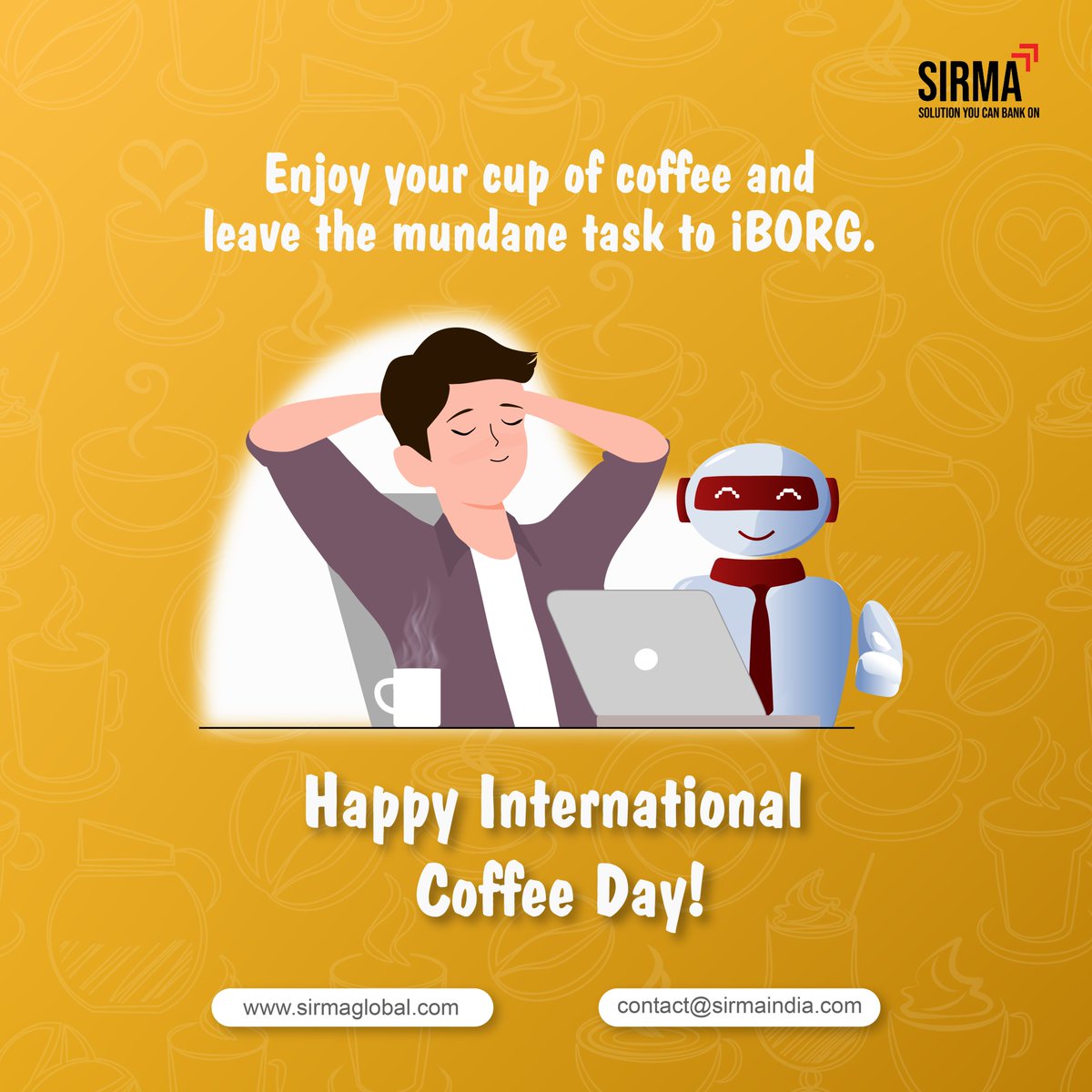SirmaLtd's tweet photo. Wishing you all a very Happy International Coffee Day!

https://t.co/GPoDzUOqWG

#sirmabusinessconsulting #automationsolutions #rpasolutions  #coffeeday2021 #coffeelover #coffeetime #coffee #coffeelovers #coffeeaddict #coffeeholic #coffeelife #coffeelove #coffeeculture https://t.co/0Z167aWSvU