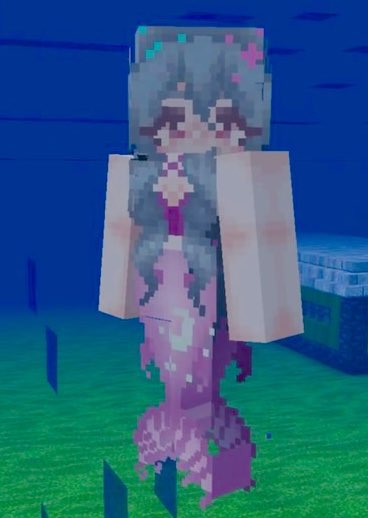 𝐒𝐊𝐘 𓊆夜空𝔾𝕒𝕞𝕖𝕤𓊇 Minecraft Enokiに人魚のスキン 作ってもらったぁ W ほんとにセンスの塊だぁ º ちなみにヘッダーも人魚に変えました Minecraft マイクラ マイクラスキン マイクラ人魚 マイクラ好きと