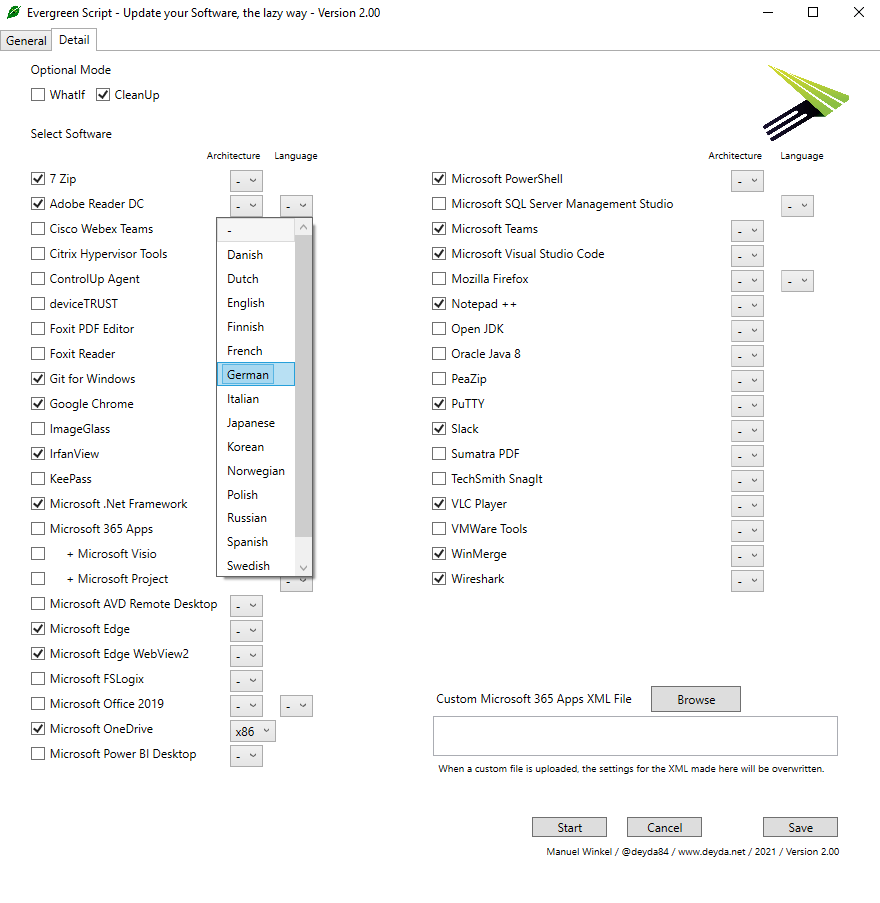 Deyda84's tweet image. Brand New Version (2.00) of the Evergreen-Script !
Over 4000 lines of new code.🤘🤘

- Add @Microsoft @Edge WebView2, @KeePass &amp;amp; @IrfanView Language
- Extend the GUI with a 2 page
- Add WhatIf, CleanUp &amp;amp; Own M365 XML Function

bit.ly/3kViXVl

#CitrixCTP #EvergreenScript