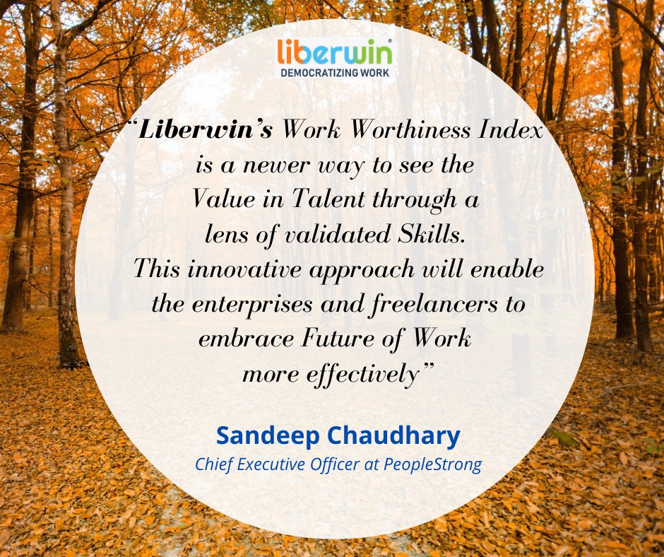 #futureofwork #testimonials #liberwin #hrtech #hrprofessionals #skillbased #skillassessment #workworthinessindex #gigwork #marketplaces #internalmobility #enterprises #freelancers #startups <a href="/ganesharul/">Ganesan Arulanandham</a> <a href="/ashokmithiran/">Ashok Mithiran</a> <a href="/sasikumar_74/">Sasi Kumar S</a>