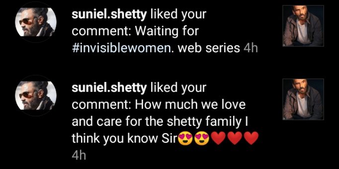 Action Annaa Sir..
First time my ahanfc_Pak Insta Blessed with Sir's like. It's Like I got reward of my love and Care for him.
What we are doing for .@SunielVShetty Sir And Phantom #Ahanshetty baba.
You both are so beloved to us sir.
#SunieliansPak
#AhaniansPak.
#invisiblewomen