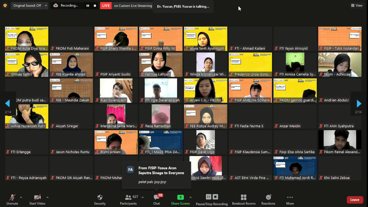Hallo Sobat LMK, Universitas dan Akademi Sekretari Budi Luhur menyelenggarakan ordik hari kedua secara online, acara kali ini di isi oleh acara dari fakultas, himpunan, UKM, dll. yuk kita sama sama intip keseruannya lmk.budiluhur.ac.id/2021/10/01/kes…
youtu.be/UsSOlmqZoLk