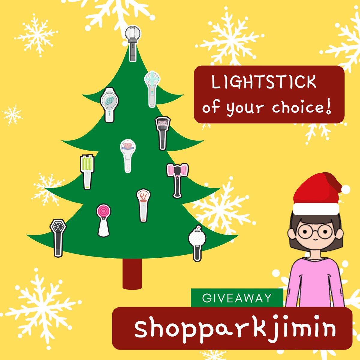 shopparkjimin's tweet photo. SHOPPARKJIMIN GA!

Get a chance to win KPOP LIGHTSTICK OF YOUR CHOICE! Just follow the steps!

1. Like our FB Page: Shopparkjimin
2. RT this post.
3. Follow our twitter page: @shopparkjimin
4. Tag as many KPOP friends as you can in the comment section!

Ends October 30. https://t.co/Qm7xYKiwgv