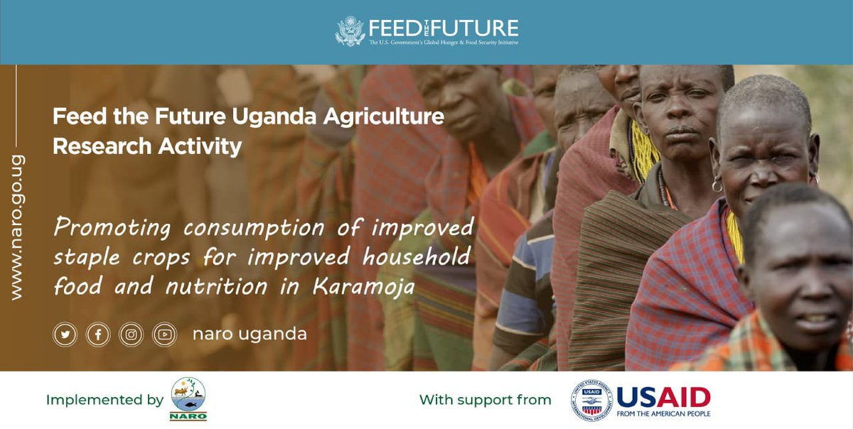 In the Karamoja sub region the districts are: Abim, Amudat, Kabong, Kotido, Moroto, Nakapiripririt, and Napak.

The major crops grown are sorghum, maize, cassava, sunflower, sesame, millet, beans and groundnuts.