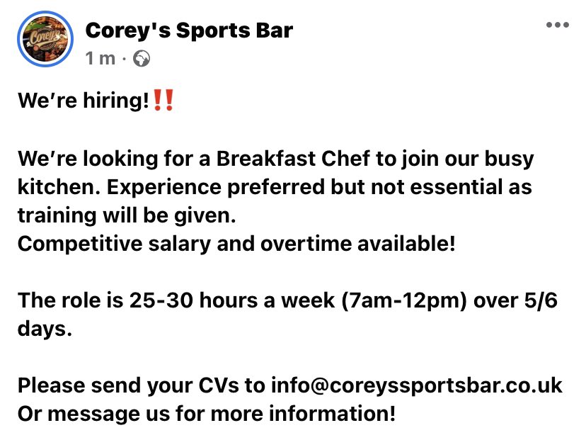 Corey's Sports Bar tweet media