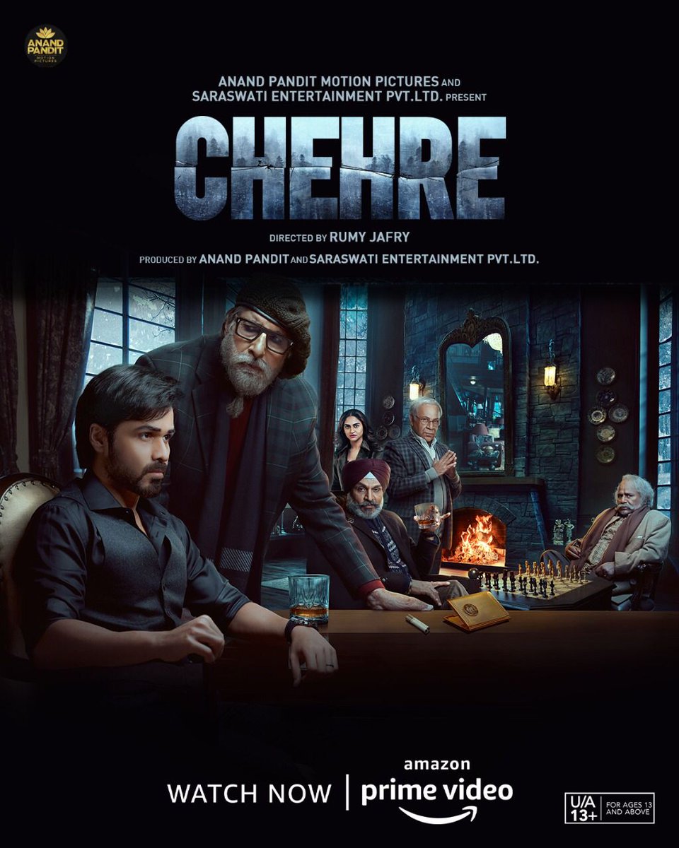 BollySpy's tweet image. #AmitabhBachchan- #EmraanHashmi starrer #Chehre now streaming on #AmazonPrimeVideo

@SrBachchan @emraanhashmi @anandpandit63  #ChehreOnPrime