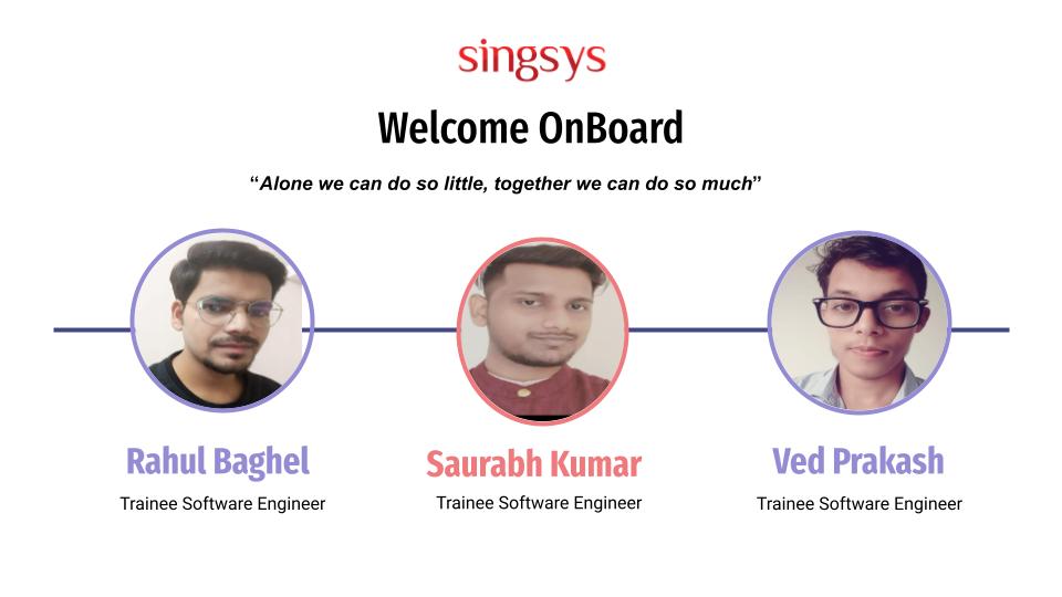 singsyspteltd's tweet photo. We are so excited to have you on our team. We look forward to sharing many successes with you.
Welcome On-Board with SINGSYS
#On_boarding #Motivation #Excitement #Happiness #New_job #NewExperience #WelcomeToTeam #SINGSYS https://t.co/IV1huxBdYM