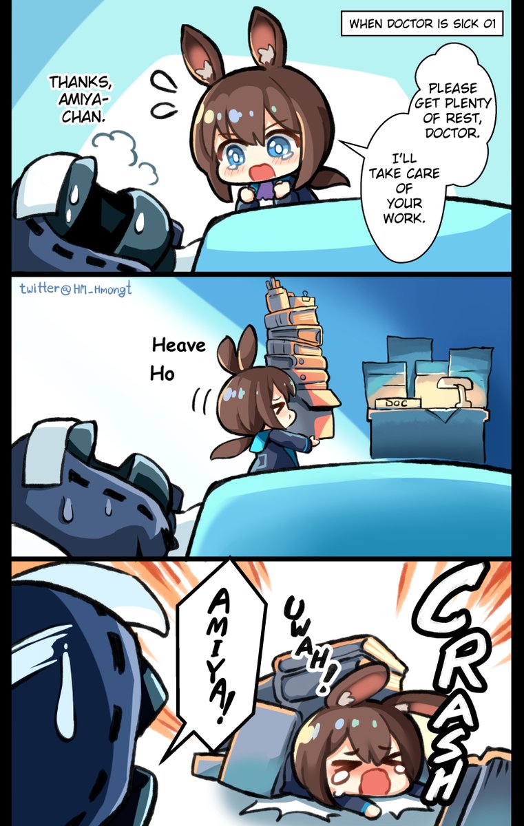 ドクターは「重」労働
Doctor's work is quite heavy, literally.
#Arknights #アークナイツ #明日方舟 