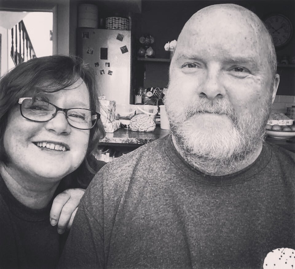 Last year on 1st October Mark and I wore grey for @brainstrustuk - this year I am wearing grey again, remembering my fabulous husband and hoping and praying that a cure for brain cancer can be found SOON. #weargreyforbraincancer