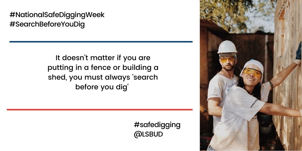LSBUD's tweet photo. Given the huge amount of work people are doing to their homes & gardens in lockdown & beyond, the potential for injury or worse by hitting a pipe or cable is huge. Always check whatโs below before starting work. #NationalSafeDiggingWeek #SearchBeforeYouDig https://t.co/3eZQNvZPIC https://t.co/MOjJYDruTF