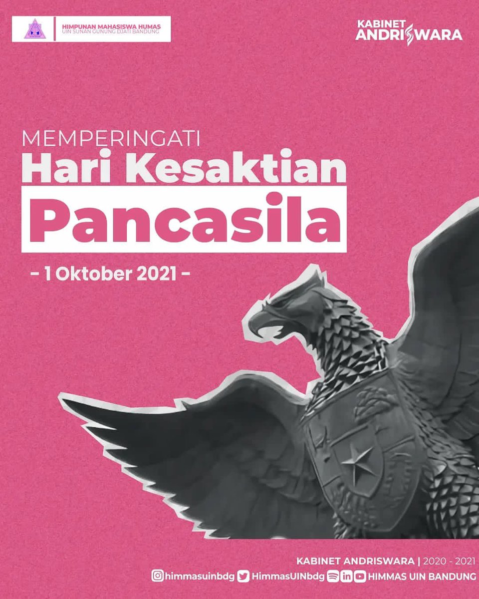 [PHB : Hari Kesaktian Pancasila]

Hallo, Fellas! 
Dalam memperingati Hari Kesaktian Pancasila dengan semangat persatuan dan kesatuan yang diaplikasikan dalam kehidupan ber-Ketuhanan Yang Maha Esa. 

Narahubung :
📞 089516494302 (Ari)
#harikesaktianpancasila2021