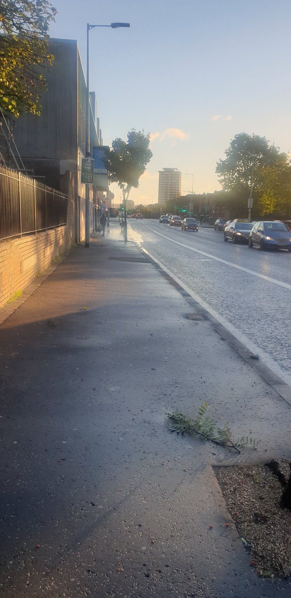 DeegallMckillen's tweet photo. Large puddle in bus lane Falls rd everytime it rains right out side front doors of leisure center.  I bet come next election people out in waterboots photo shoot were going to fix it . 3 years now . #Puddles #FixIt #WBelfast https://t.co/bNtiLYVN8j