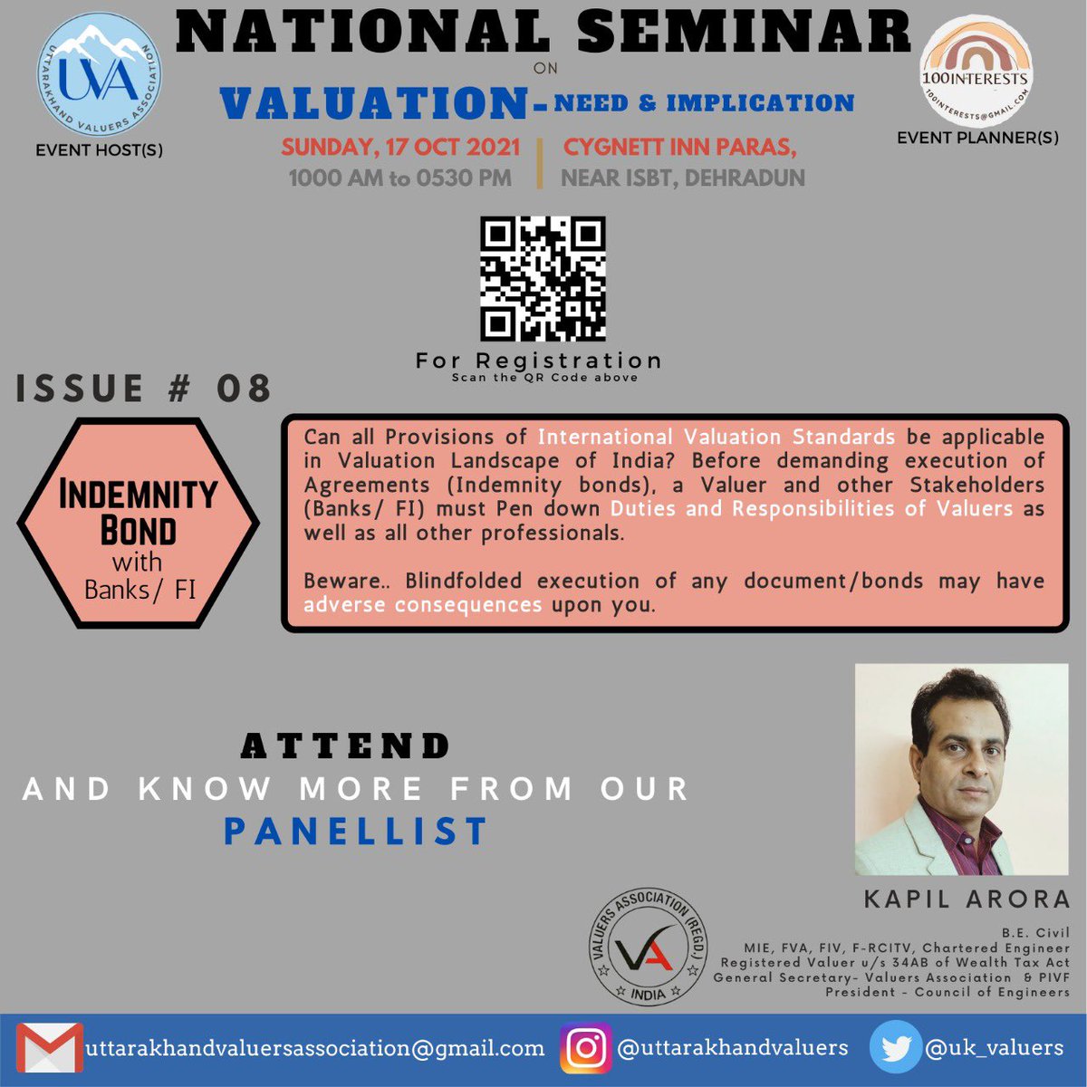 PanIndiaValuers's tweet photo. @narendramodi @PMOIndia @nsitharaman @FinMinIndia @DFS_India @PTI_News 
#NarendraModi #Listen2ValuersVoice 
Company cannot be a Valuer as just like all professional,individuals/firm can be but @IBBIlive wrongly permitted Companies as Valuer. More details in #Seminar at Uttrakhand https://t.co/bb3dz5iMos
