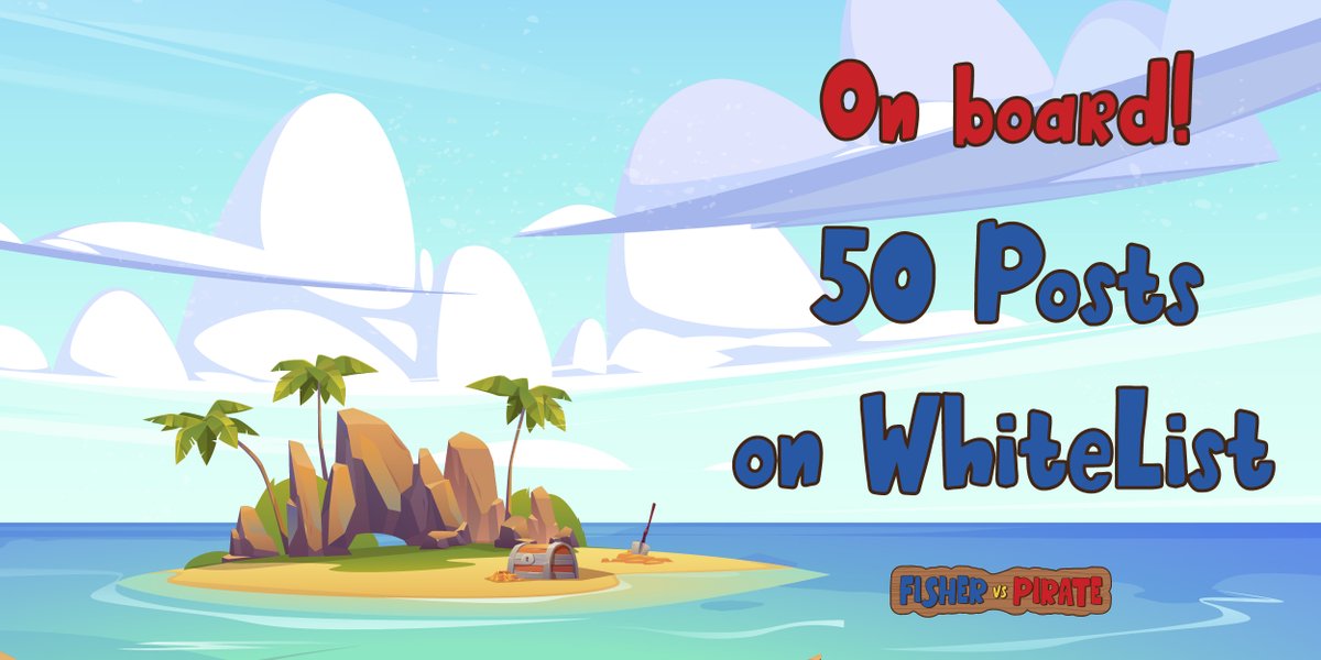 fishervspirateS's tweet photo. And the time has come, my brave ones!
Do you want one of the 50 slots we are raffling?

Fill out this form:  https://t.co/B2fCZoxa8E

#whitelist #NFT #NFTgaming #Playtoearn #FishervsPirate #FVP #draw #contest https://t.co/7iM9SuTEc4