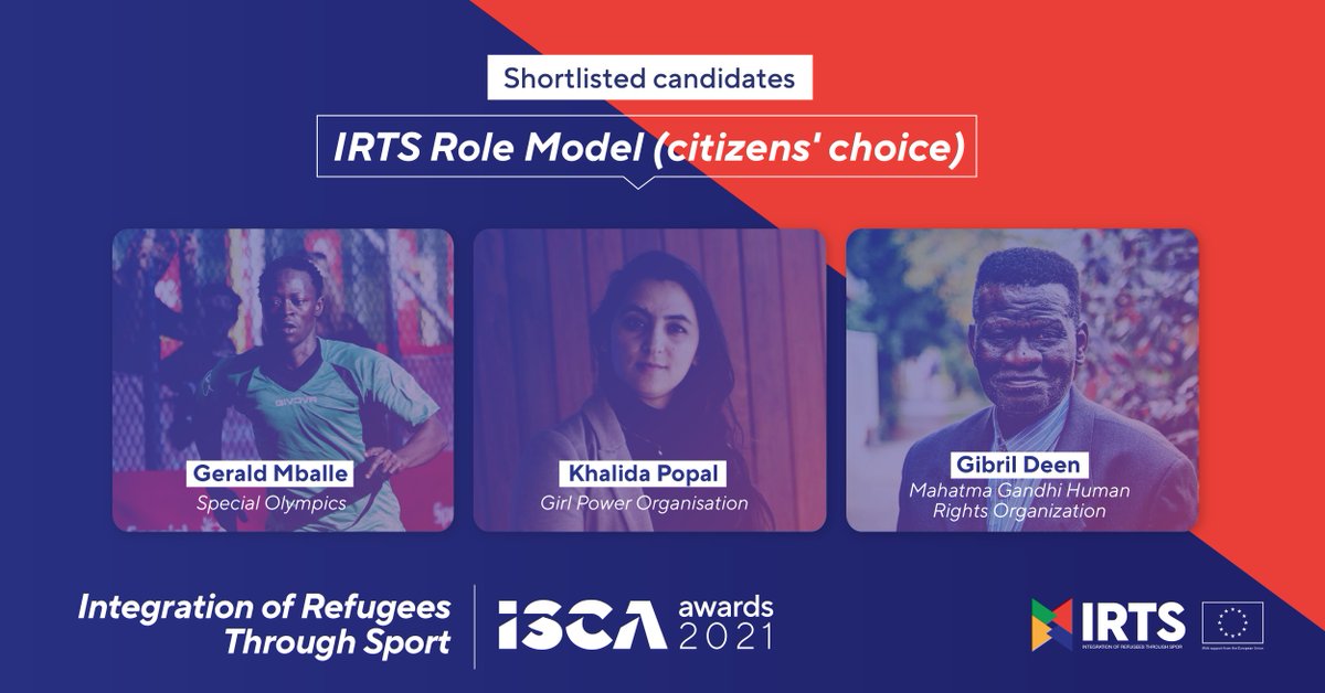 ISCA_tweet's tweet photo. Public voting for the ISCA Awards Integration of Refugees Through Sport (IRTS) Role Model category is now open! 👉 https://t.co/Fq6I4QisEw 

#IRTSNetwork #WithRefugees #PlayTogether https://t.co/7BR3aboziw
