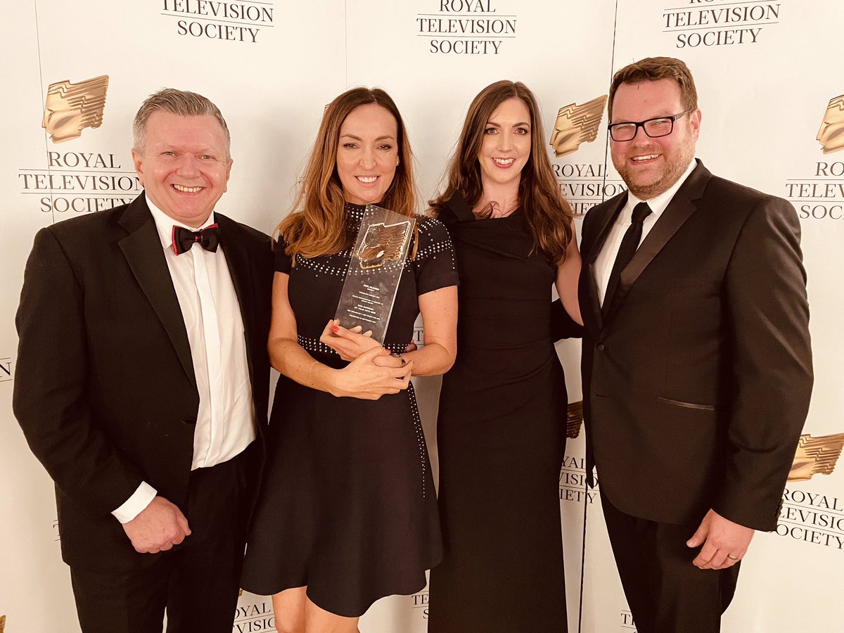 sallynugent's tweet photo. Our film with @Rob7Burrow has won the award for best single documentary at @RTS_media Yorkshire. So much love in the room for  Rob, Lindsey Macy Maya and Jackson 💙💛
Thank you Rob. From all your friends at @BBCBreakfast https://t.co/QfD96u04aw