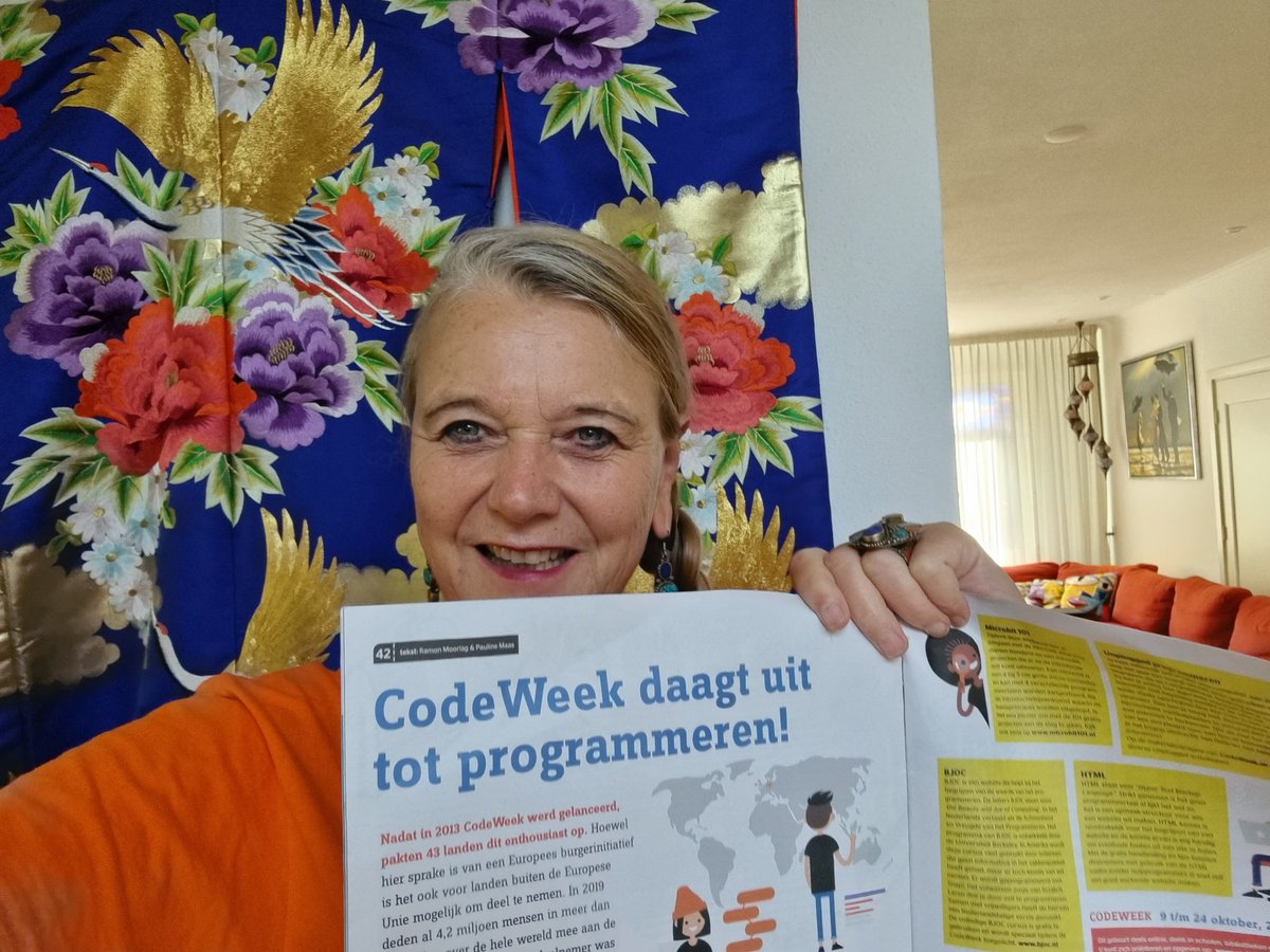 4pip's tweet photo. Zo gaaf, wel twee pagina's in de @VivesMagazine over de @CodeweekNL. Met veel tips hoe je op je school.aandacht hieraan kan besteden. #codeweek #computationalthinking #digitalegeletterdheid https://t.co/6QOGifHdPW