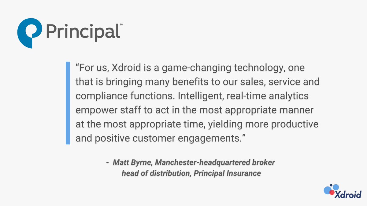 Xdroid_com's tweet photo. Principal Insurance uses VoiceAnalytics to monitor and ensure compliance more  effectively, enhancing agent performance and customer experience.

Discover what our game-changing technology can do for you:
https://t.co/D8OFgXFJcO

#testimonial #happycustomer #speechanalysis https://t.co/uZdIitsIa2