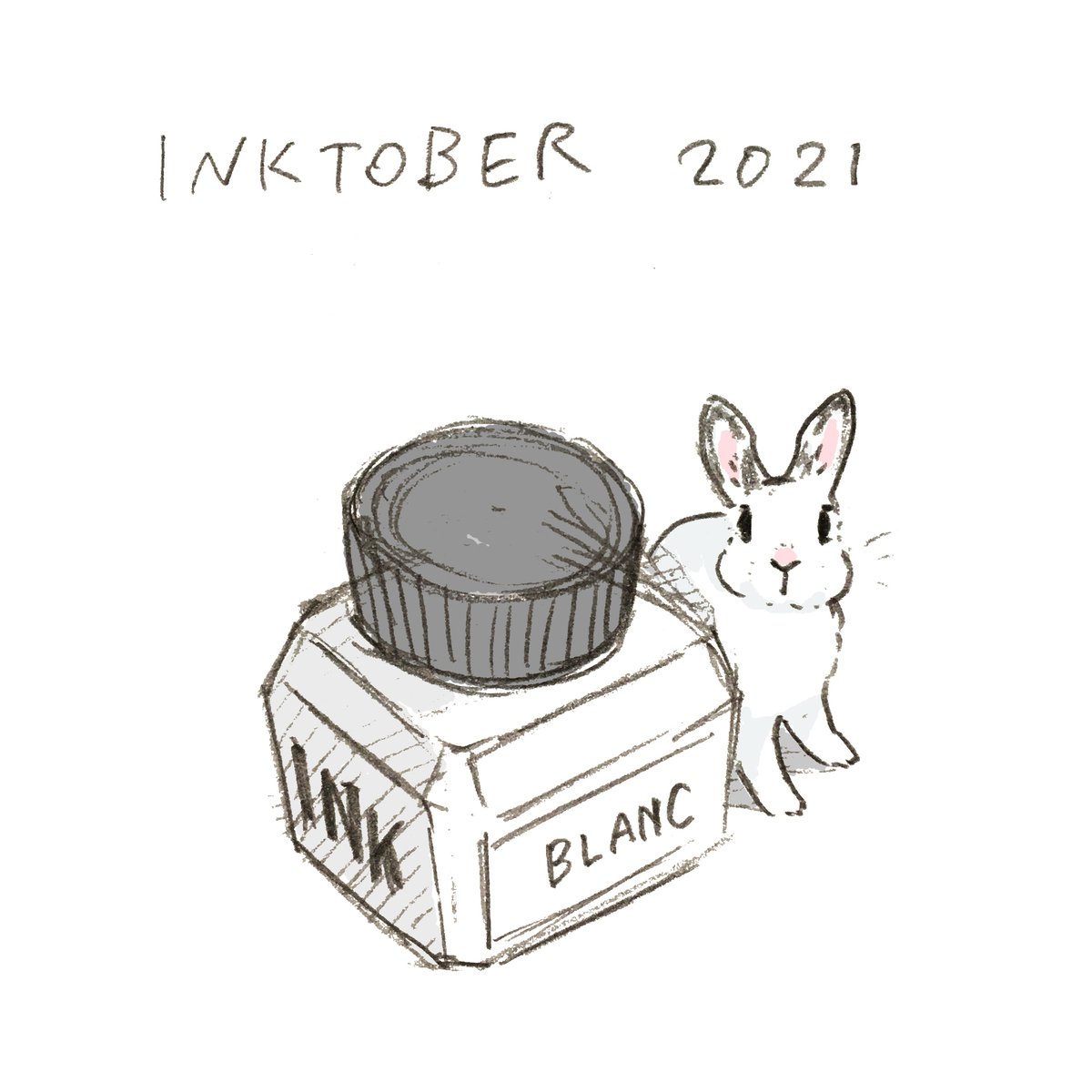 うさぎを描き続けた１ヶ月 ２０２１年１０月 Inktober 森山標子さんのイラスト集 Togetter