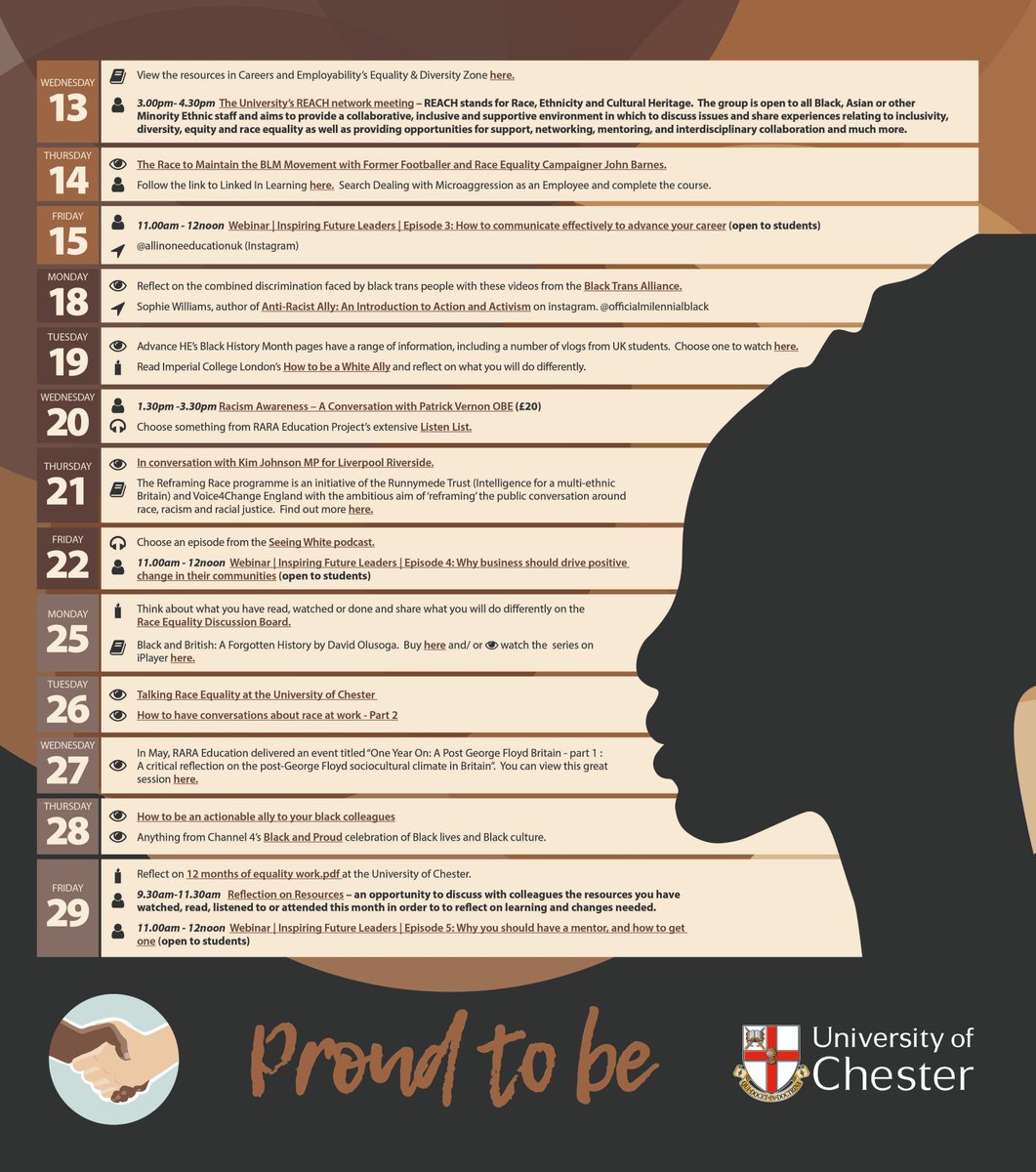 #BlackHistoryMonth2021
Black History Month 2021 invites Black and Brown people
around the UK to share what they are Proud To Be – for a festival
of celebration in October.
bit.ly/3usaDQ7