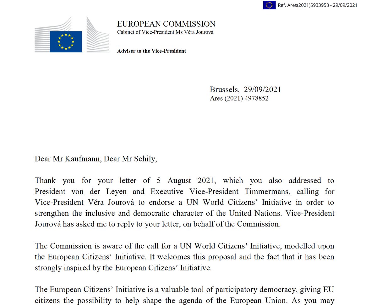 kaufmannbruno's tweet photo. From transnational to global active citizenship and participatory democracy! Thank you for the support @EU_Commission @VeraJourova @vonderleyen @TimmermansEU towards the #WorldCitizensInitiative #UNWCI @democracy_intl @democracywb @CIVICUSalliance @DanielSchily @GlobalForumDD https://t.co/pmVaP8UWYQ