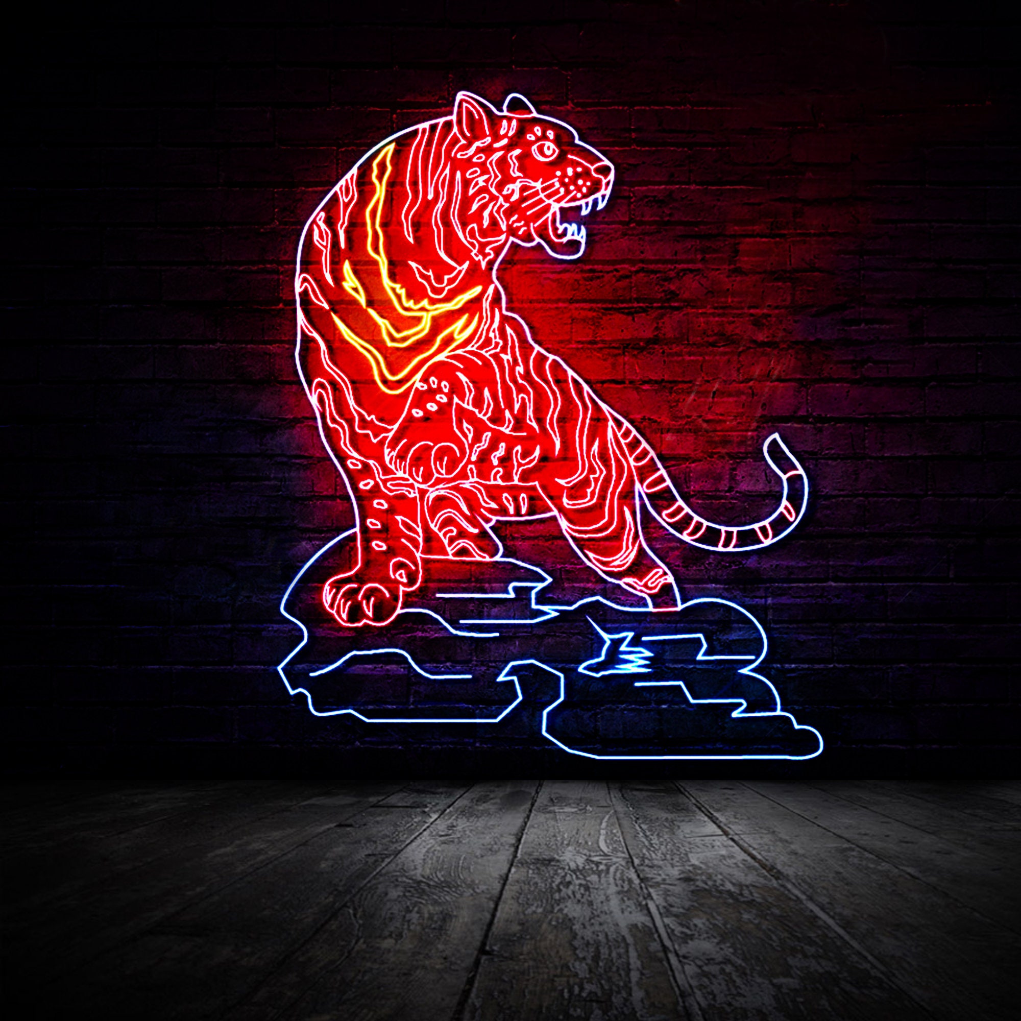 The Toy Tiger - Louisville, KY (Neon Sign) | Art Print