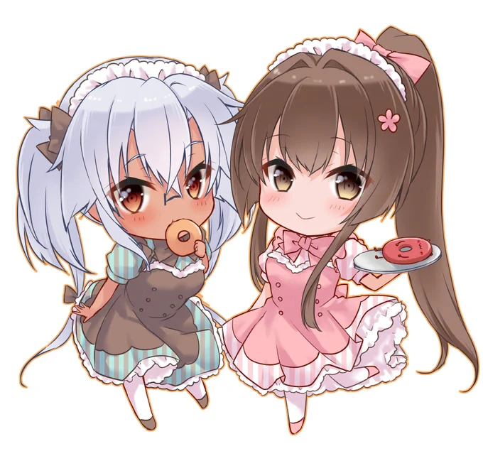 大和型メイド姉妹アクキー入稿しましたー('ω')ノ
両面でっす! 