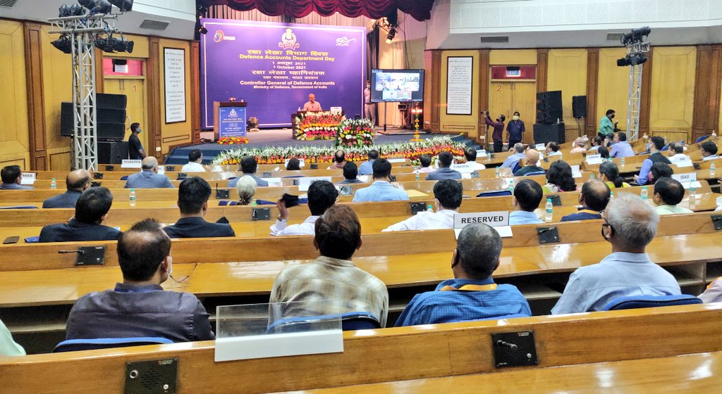 DefenceAccounts's tweet image. #CGDA Sh Rajnish Kumar #IDAS addressed senior officers &amp;amp; staff of Defence Accounts Department on Annual #DAD Day 2021! 

He appreciated proactive induction of #technology in #servicedelivery mechanisms with a view to expediting, simplifying &amp;amp; automating systems and procedures.