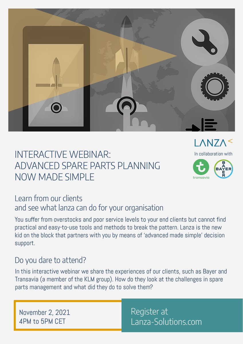 LanzaSolutions's tweet photo. 📢#𝗪𝗲𝗯𝗶𝗻𝗮𝗿 𝗮𝗹𝗲𝗿𝘁!📢 New kid on te block @LanzaSolutions is the solution to your #spareparts #management challenge. Learn from your peers in this free #interactive webinar and register now: https://t.co/5Miy0ir93K 𝗡𝗼𝘃𝗲𝗺𝗯𝗲𝗿 𝟮, 𝟰𝗣𝗠 -𝟱𝗣𝗠 𝗖𝗘𝗧 https://t.co/tvVKsdPT6H