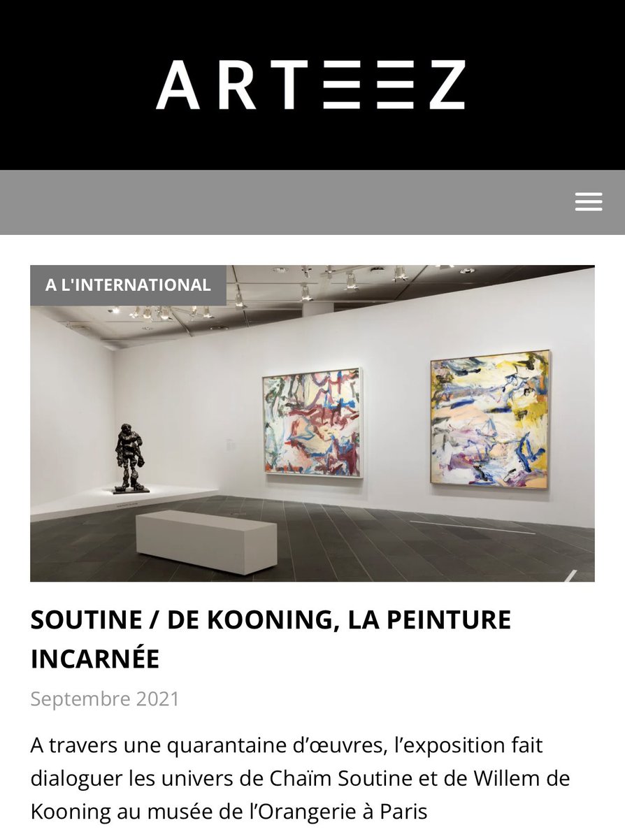 ArteezMagazine's tweet photo. Retrouvez notre article sur https://t.co/0i1AXlumzh
“Soutine / de Kooning, la peinture incarnée”
#expositionaparis #exhibitioninparis #art #artiste #artist #modernart  #artmoderne #willemdekooning #soutine #artmarket #marchedelart #arteezmagazine #artnews 
@MuseeOrangerie https://t.co/gJqIbagUY6