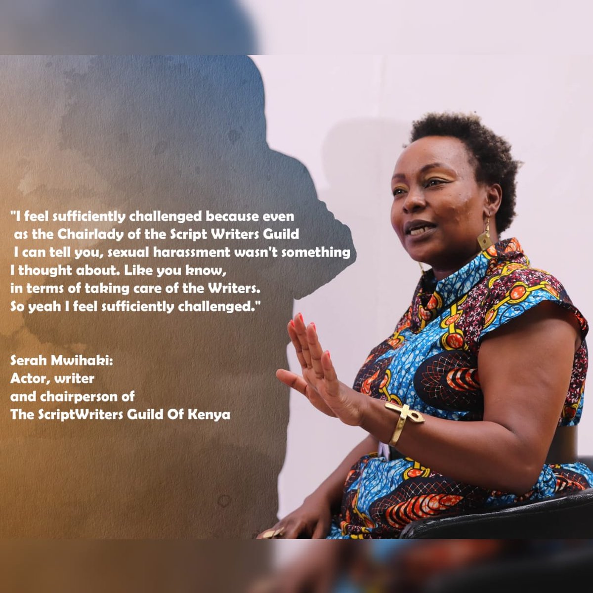 Conversations worth having #fichuapazia #safeworkspace #safespacesforcreatives 

Serah Mwihaki:  Chairperson of the ScriptWriters Guild Of Kenya

Supported by @ForumCivHubESA
Powered by @WiBOCULTURE #safespaceke  
#SexualHarassment
#standforsomething
 #protectyourdignity