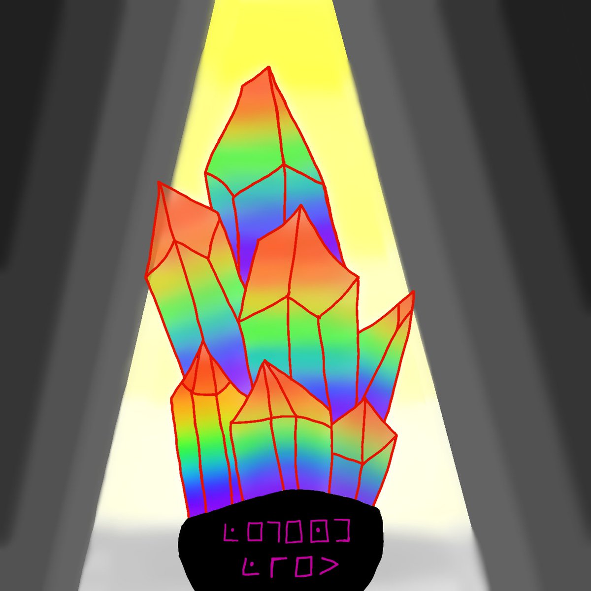 n_oke's tweet photo. The first day of #inktober2021 !
Today's task is crystal. 
"There is a legend that if you find this rainbow crystal, it will give you good luck." https://t.co/epcdhRSwv9