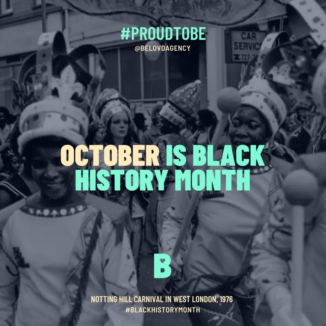 BelovdAgency's tweet photo. Black history is British History. Black History is Black Joy, Black Love &amp; Black Success. ⁠
⁠
#proudtobe
��⠀⠀⠀⠀⠀⠀⁠
Stick with us this month as we CELEBRATE and shine a light on black history and how you can support your black employees, colleagues &amp; friends this October. https://t.co/guMLKnpQ9L