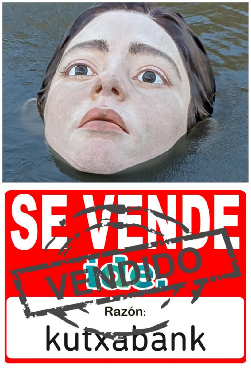 Denunciamos que mientras  <a href="/BBK_eus/">BBK Fundación Bancaria</a> presenta una escultura que simboliza que las decisiones que tomamos nos pueden hundir; <a href="/Kutxabank/">Kutxabank</a> con la venta de Informatica de Euskadi (IDE) hunde las condiciones laborales de esa plantilla, las #300deIDE