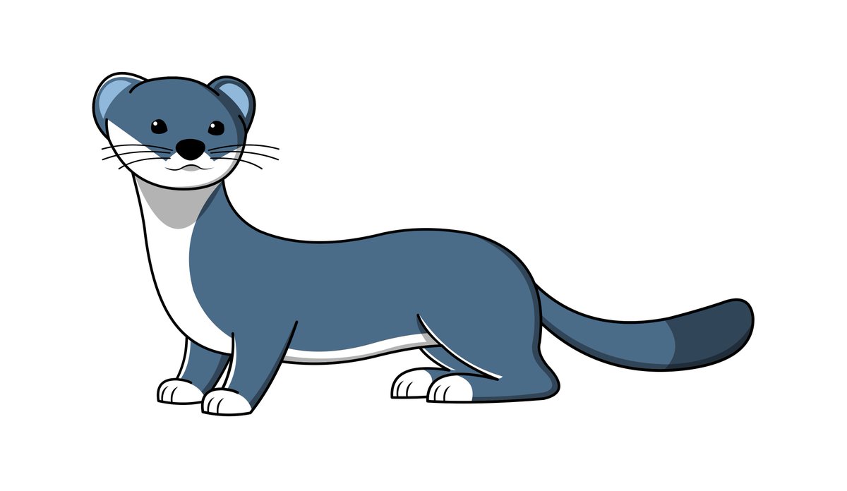v_language's tweet image. The first version of the V mascot: the V weasel!