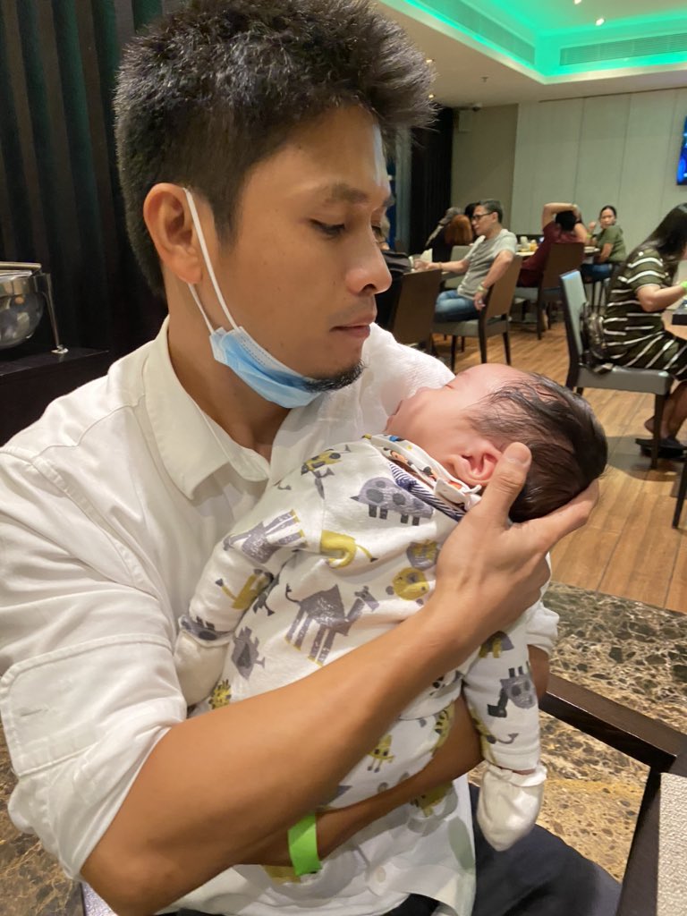 leth831's tweet photo. Welcome to Christian world baby Liam 😇🥰Ninong Jm on duty 💕 https://t.co/At4sYD63zl