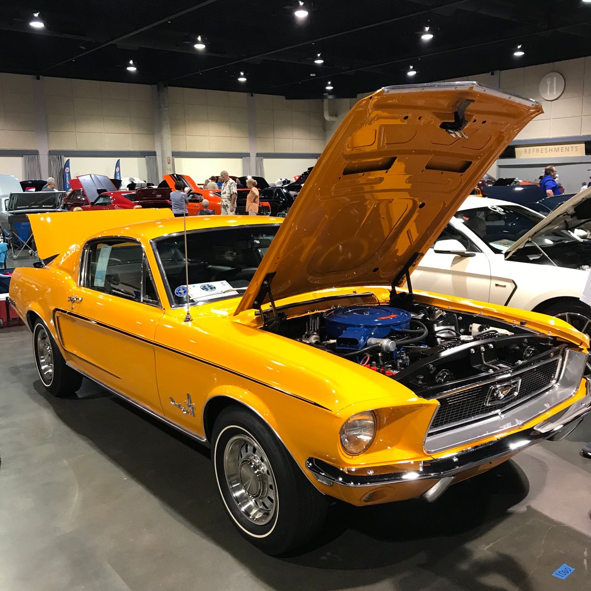#Friday #Flashback to the #MustangClubofAmerica National Show in <a href="/KansasCity/">Kansas City</a> earlier this year.  This #1968 #Ford #Mustang fastback was one of my favorites presented in #Schoolbus #Yellow
Stated to be a special order paint code and in the same family for over 50 years.